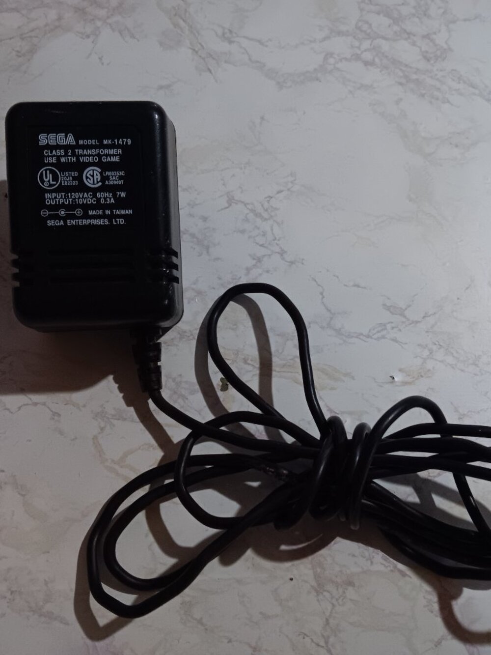 Sega Genesis Model 2 AC Adapter Cord Official MK-1479 Power Cable